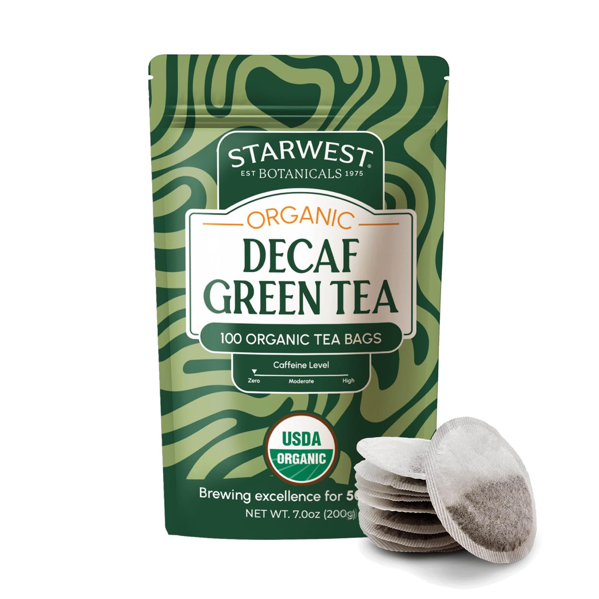 Starwest Botanicals Organic Decaf Green Tea - Caffeine Free Tea with Antioxidant Properties, USDA Organic Green Tea Leaf