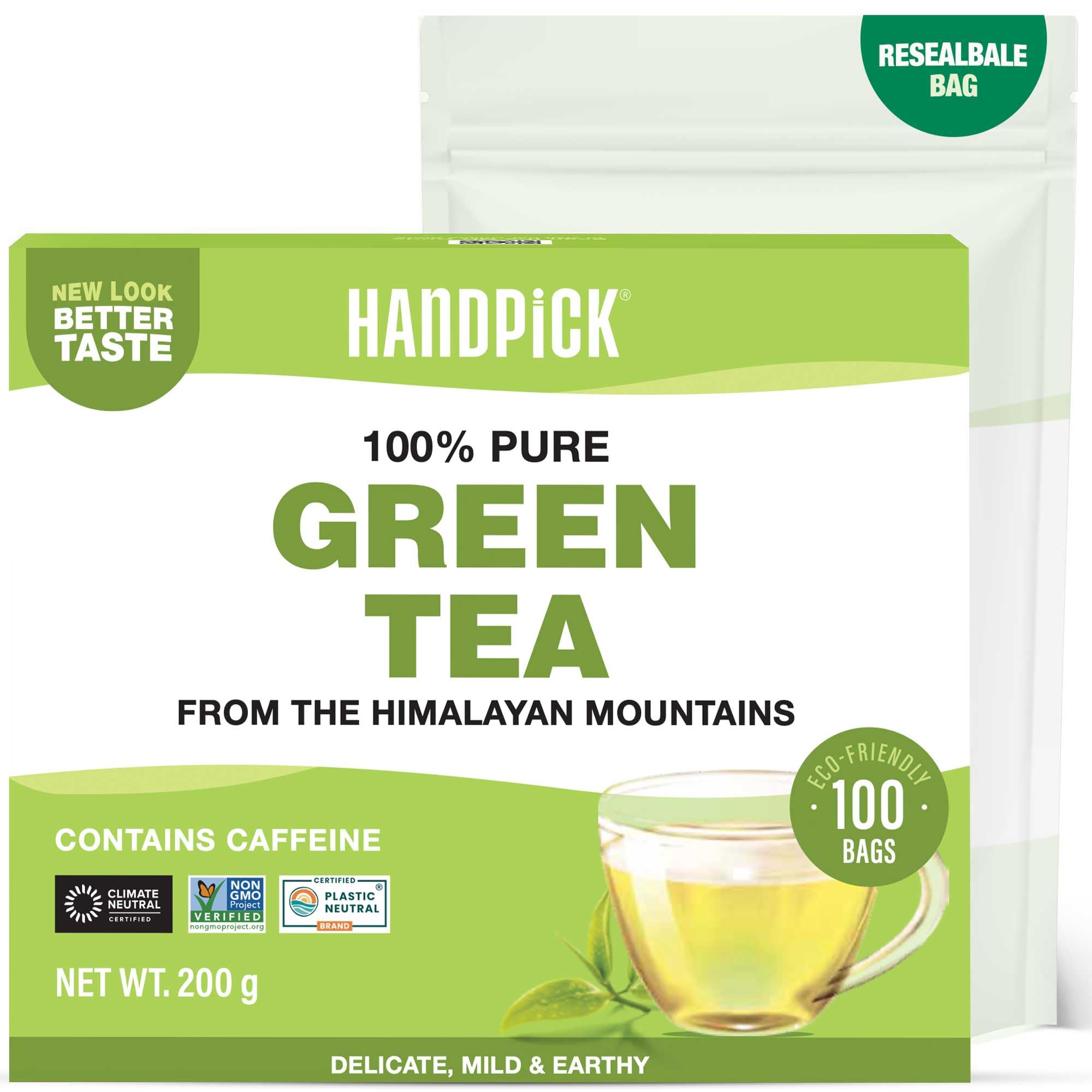 HANDPICK Organic Green Tea Bags - 100% USDA Organic | Delicate & Flavory for Health Conscious Consumers
| HANDPICK Orga